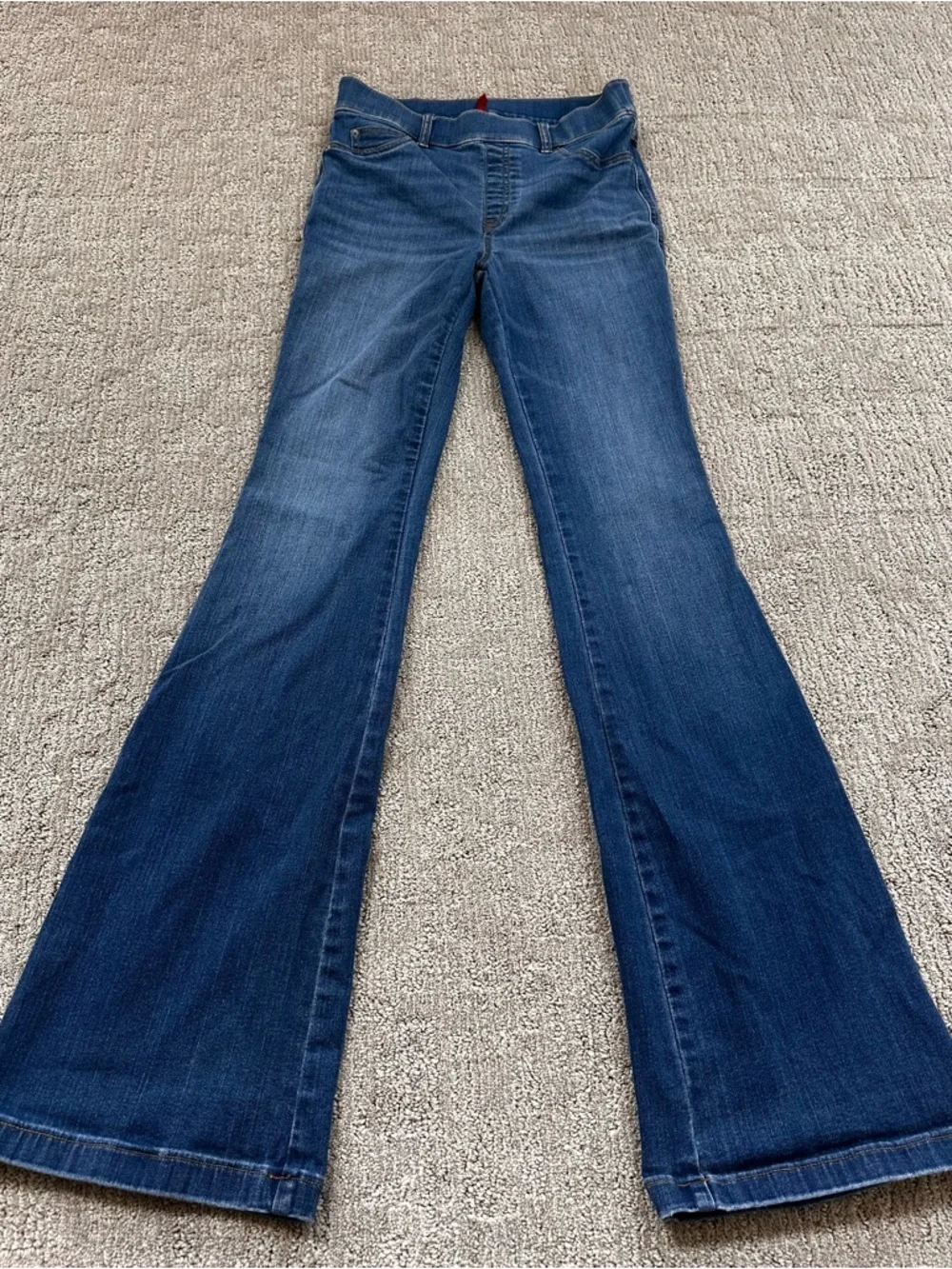SPANX Dark Blue Flare Jeans - Picture 1 of 8